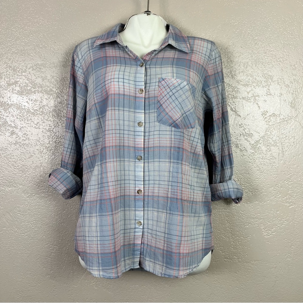 5 for $30‎ Christopher & Banks  Multicolor Button Front Top Shirt Size Large